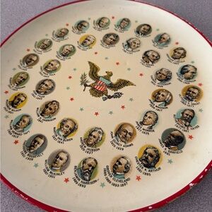 Vintage 1963 US Presidents Collectible Plate